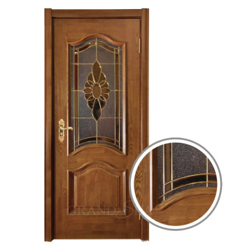Germany glass panels flower decorative room main entry entrance security interior exterior solid wood door for house bedroom